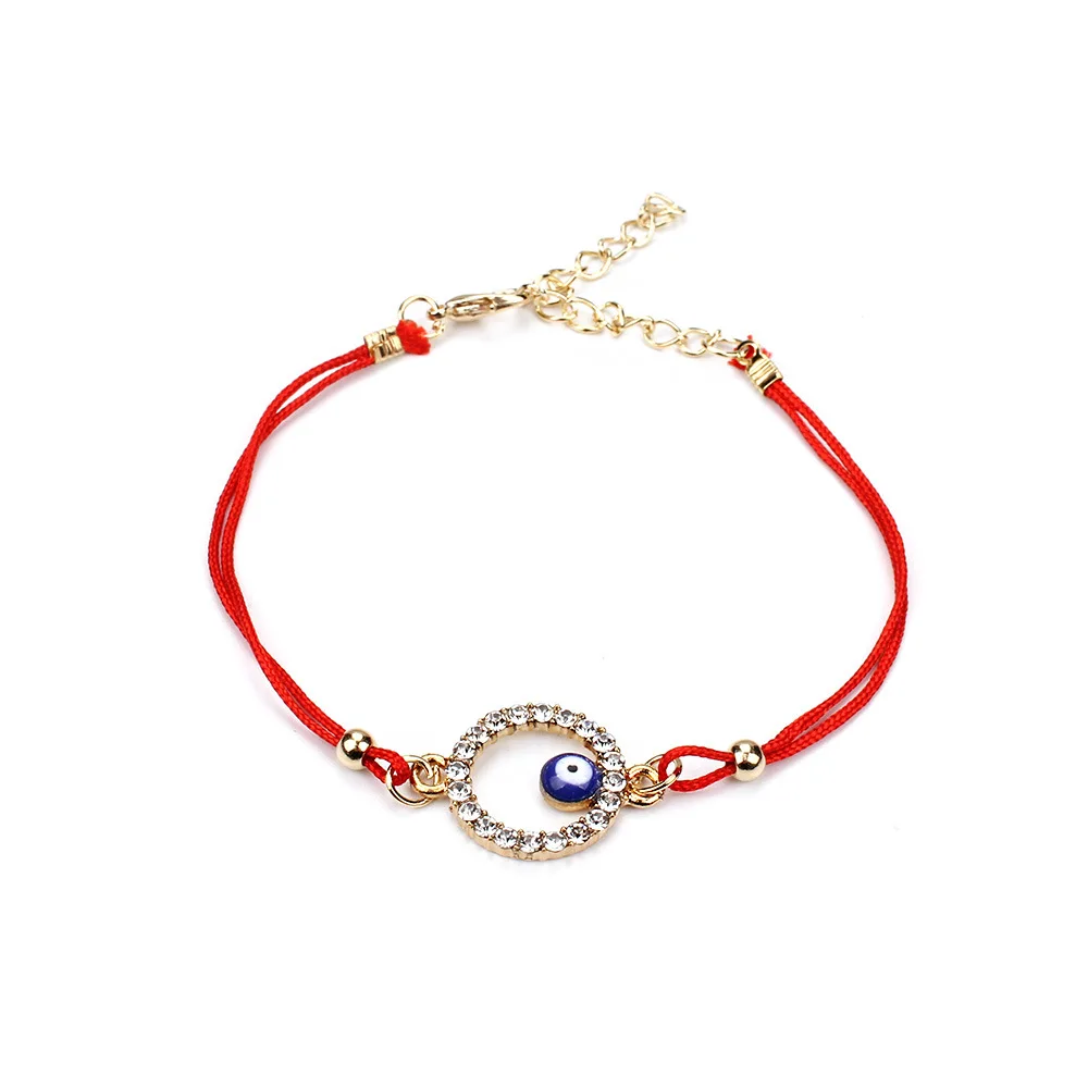 2017 Красная Нить Веревка Браслет боковая Карма глаз тканый браслет Бохо Хамса