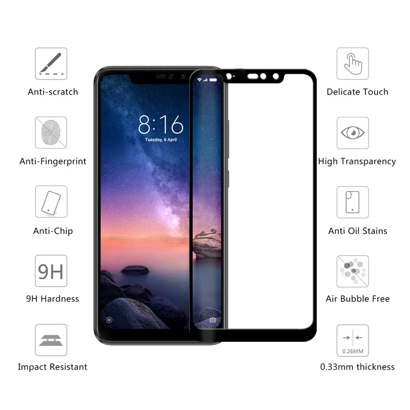 Закаленное стекло RUIPHONE для Xiaomi Redmi Note 6 Pro 4X 4A 5A 5 Plus Защитная пленка экрана 6A |