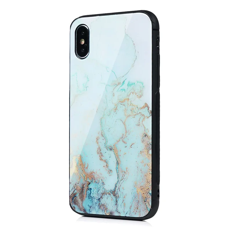 Мраморный чехол для iPhone X 8 7 6 S Plus чехлы силиконовый стеклянный iPhone8 Fundas Coque |