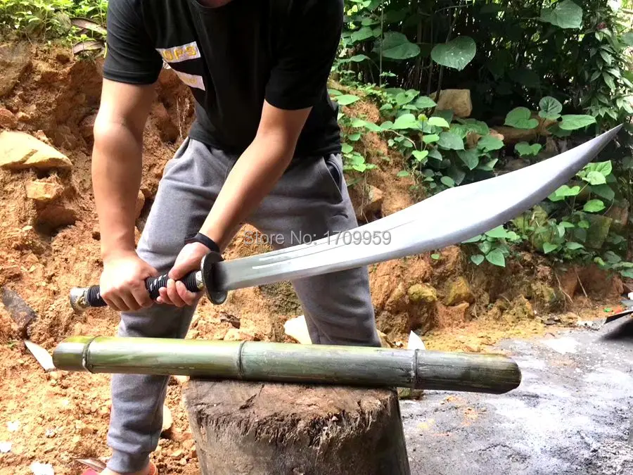 Китайский Прочный меч кунгфу ручного изготовления WuShu Da Dao Sharp 1095 кожаная оболочка