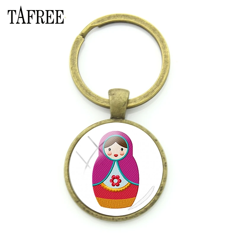 TAFREE модные матрешки кукла ключевая цепочка изображений винтажный дизайн