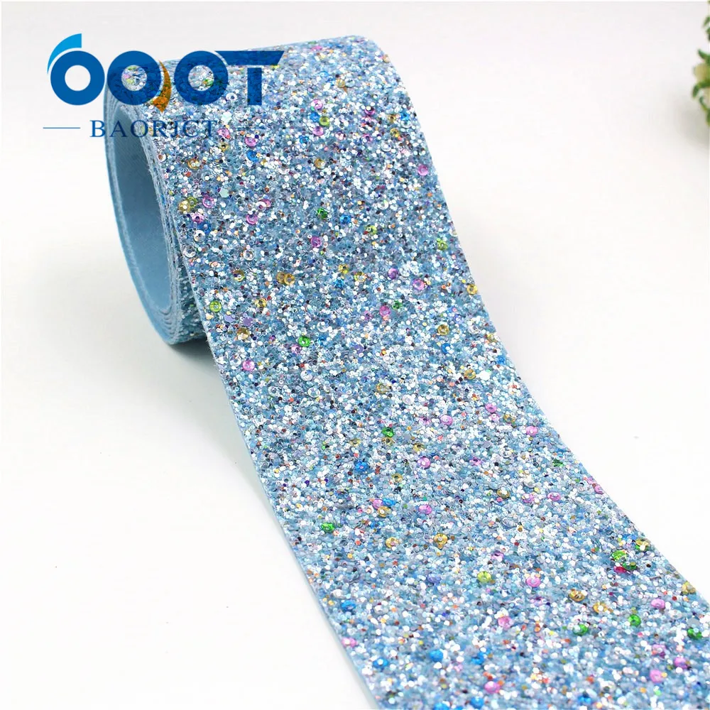 OOOT BAORJCT I-19226-483, 75 мм, 2 ярдов Красочные флэш-пленки ленты, свадебные украшения, аксессуары для одежды, DIY материалы ручной работы