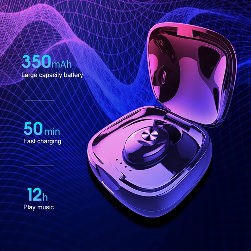 Hangrui 5,0 TWS беспроводные наушники Airdots Bluetooth HIFI спортивные водонепроницаемые наушники Handsfree Bluetooth наушники USB гарнитура