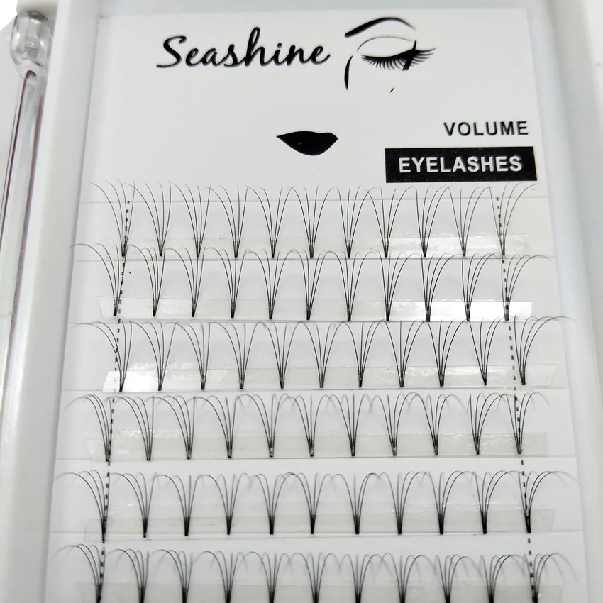 Готовые поклонников ресницы расширение Seashine 4D короткие стволовых макияж Красота