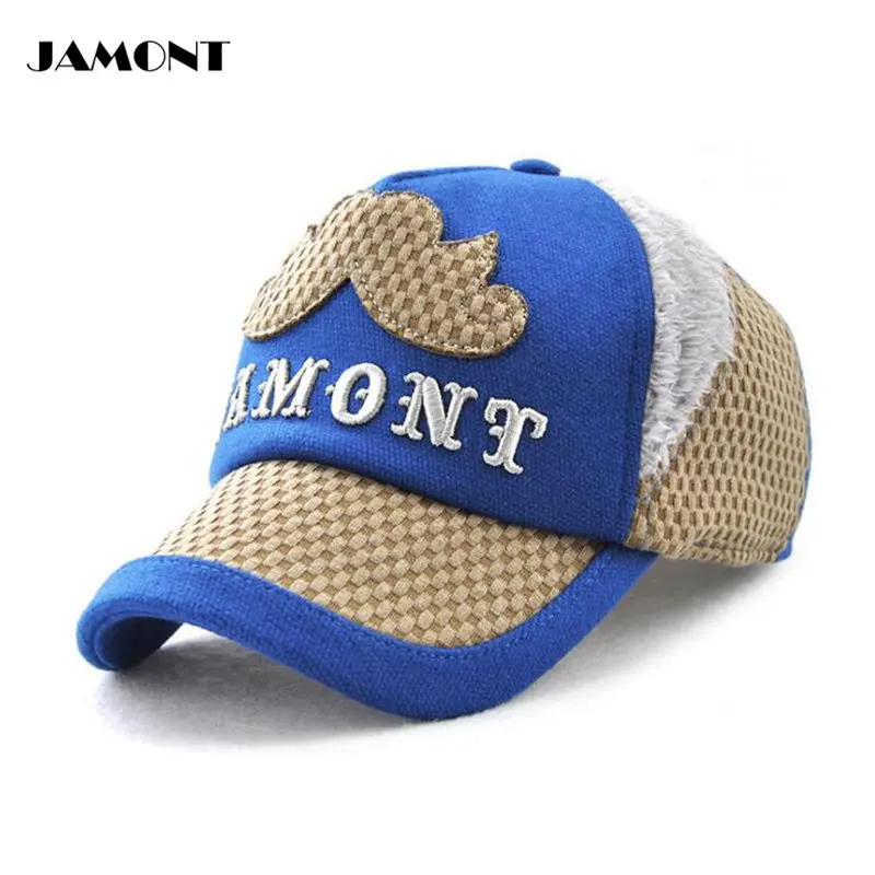 JAMONT Winter Child Golf Cap Ear Protection Beard Embroidery Cotton With Short Plush Warm Adjustable Hats 5Colors | Спорт и