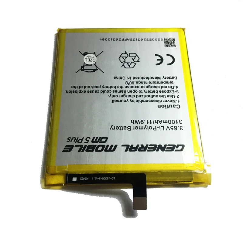 GM 5 PLUS 3100mAh Li-polymer Battery For GENERAL GM 5 PLUS Cell Mobile Phone Batteries