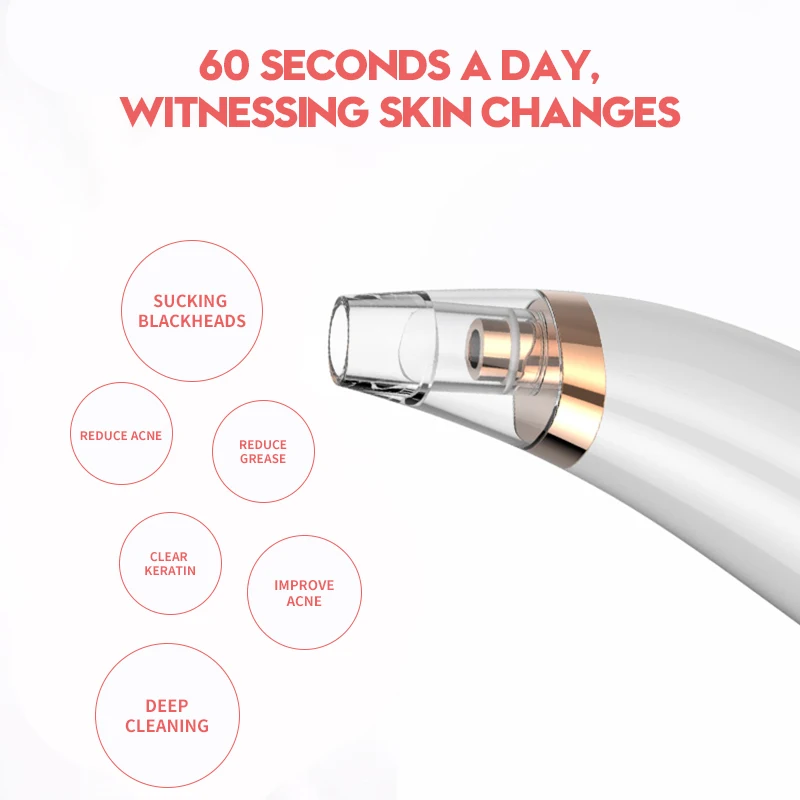 Черный уход за кожей пор вакуумное Удаление прыщей акне вакуумный всасывающий