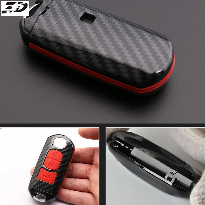 

Carbon Fiber+Silicone Key Cover Case For Mazda Cx-5 Cx5 Mx5 Atenza Cx-7 Cx-9 Key Case For Car Interior Accessories