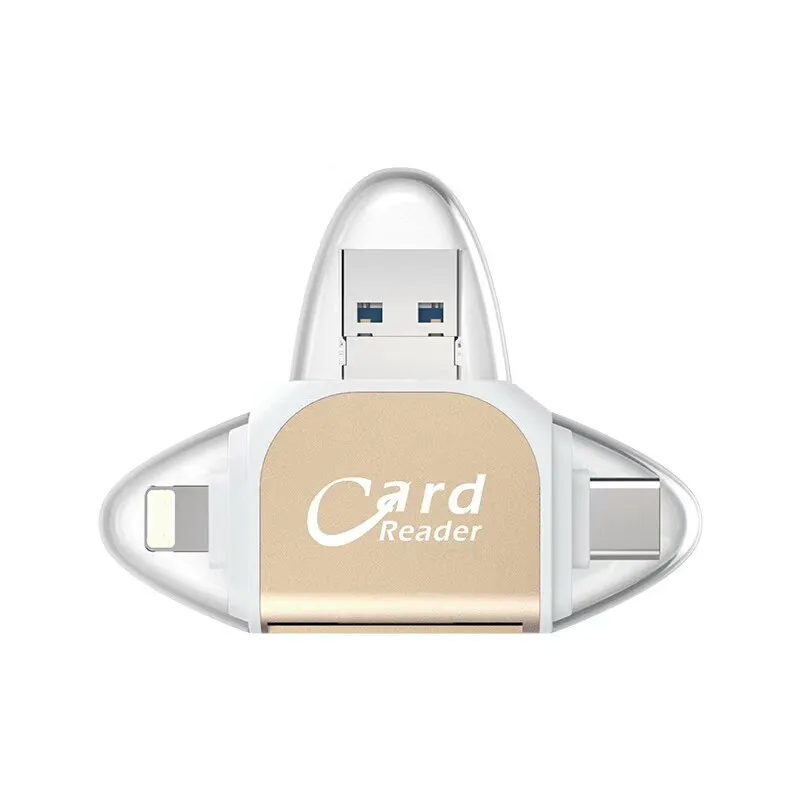 4 in 1 OTG Card Reader Micro USB C Memory Adapter SD TF for iPhone X 6 7 8 Samsung S8 Android Phone | Компьютеры и офис