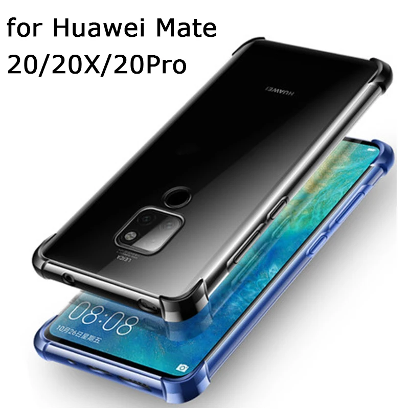 

Transparent Case for Huawei Mate 20X Soft Silicone Cover Shell for Huawei Mate 20Pro Mate20 Fundas Skin Free Screen Protector