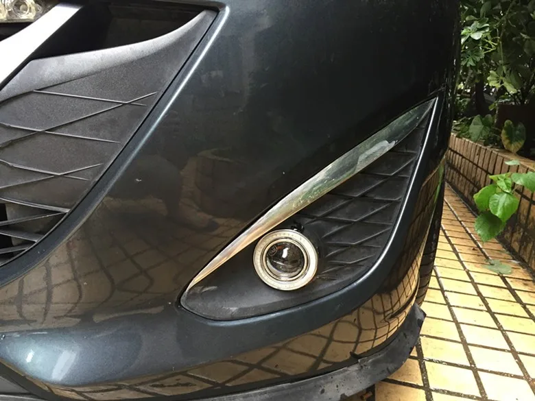 Светодиодный фонарь дневного света для Mazda 5 Premacy 2010- COB Angel Eye DRL противотуманный светильник 55 Вт галогенные лампы H11