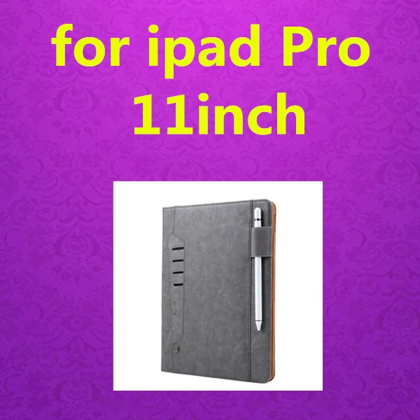 Кожаный чехол для ipad pro 11 дюймов 10,5 ''для ipad Mini 1, 2, 3, 4 для ipad 5 6 7 8 9 воздуха 1 2 pro 9,7 искусственная кожа полностью защищающий чехол - Цвет: 11inch Gray