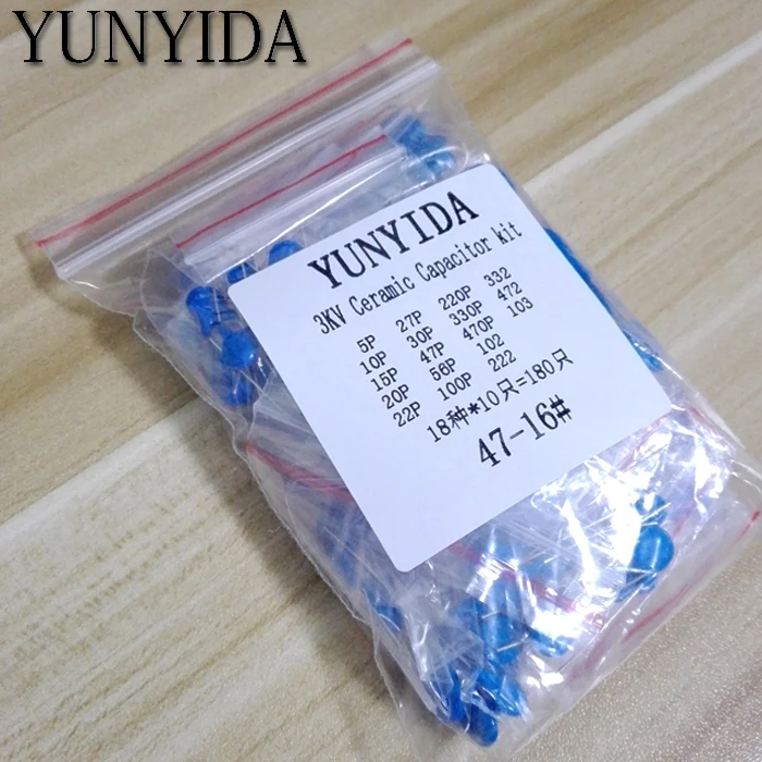 DIY комплект 180 шт. = 18 значение * 10 3KV керамический конденсатор 5P 10P 22P 30P 47P 56P 100P 150P 220P