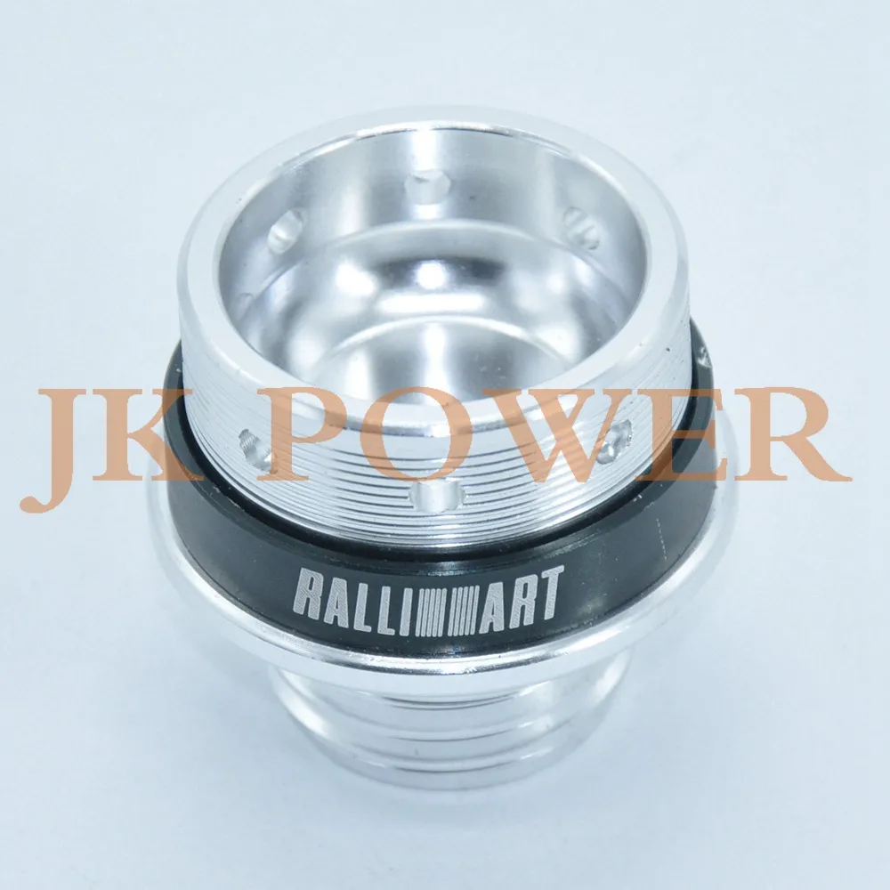 JK Ralliart алюминиевая крышка масляного бака для двигателя крышка масляного наполнителя для Mitsubishi - Цвет: Серебристый