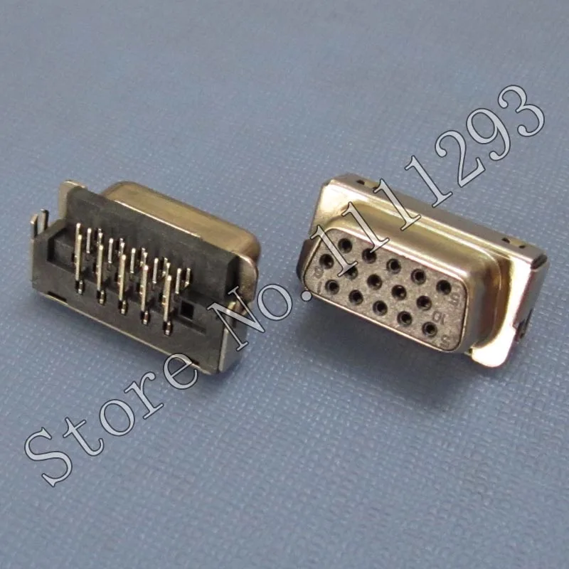 10 шт./лот разъем VGA фоторазъем 15P F R/A DIP для ноутбука и т. Д. порт CRT от PCB до Top H 6