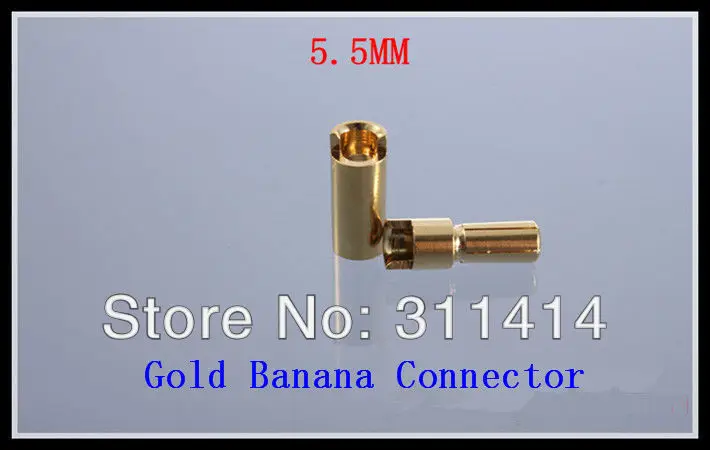 Hobbyangel 10 пар золотых разъемов типа банан 5 мм для RC