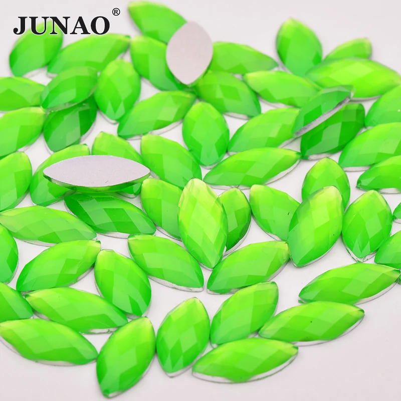 JUNAO 7*15 мм розовый цвет с плоской задней поверхностью стразы аппликация Алмазный