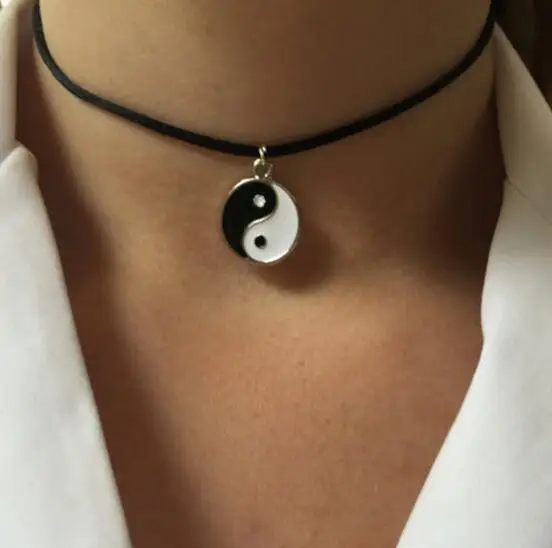 N271 модные готические панк бархатные ожерелья в виде кожаной веревки из сплава