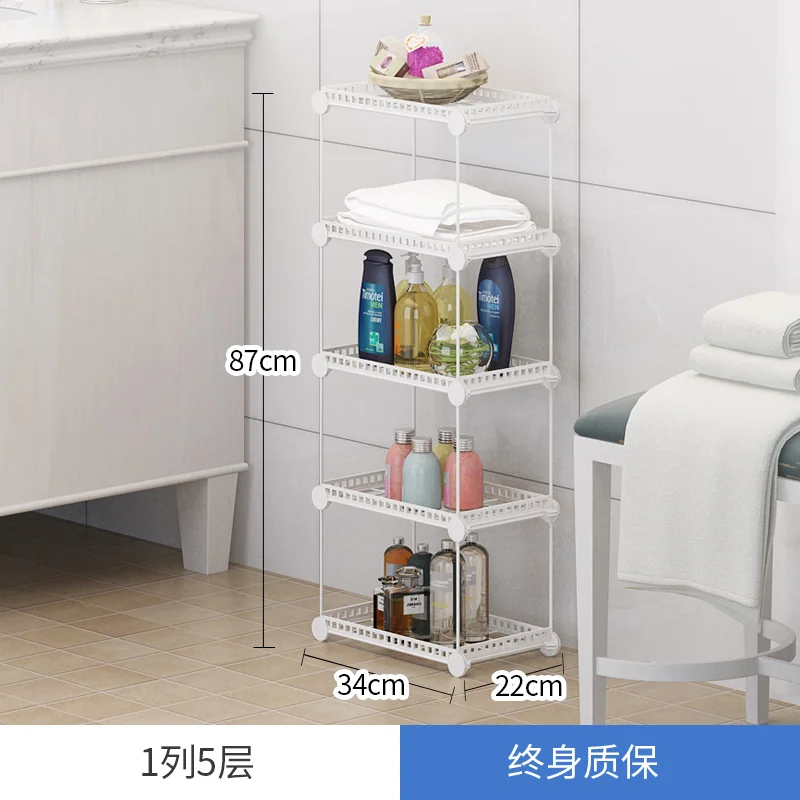 1 row 5 layers white 5 слоев Ванная комната полка Ванная комната стойки пола умывальник полки для хранения для ванной комнаты туалетный столик стеллажа - Цвет: 1 row 5 layers white
