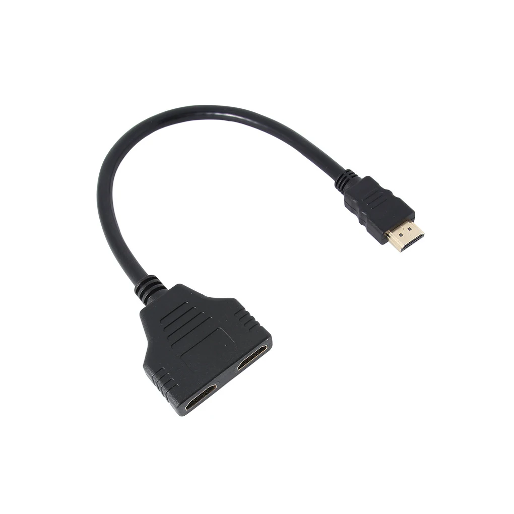 

Двойной кабель 1 в 2 Выход HDMI-совместимый кабель адаптер видеокабель разъемы для HD ТВ проектора компьютера