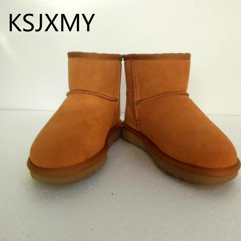 KSJXMY брендовые горячие продажи зимние сапоги женские 100% Натуральная Воловья кожа
