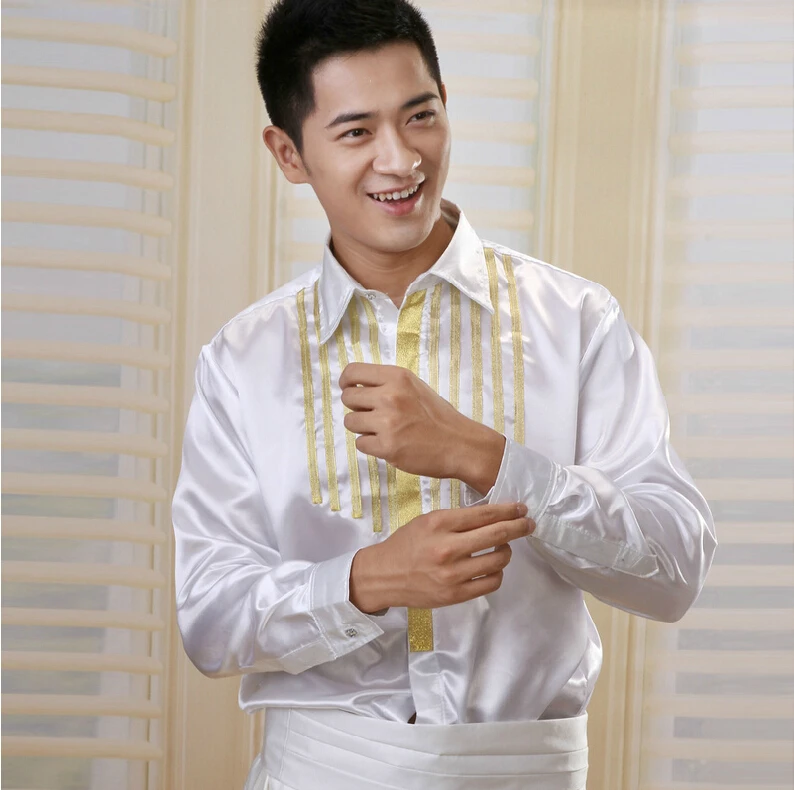 2019 Мужская модный бренд этап рубашка для певца одежда в полоску Футболки с