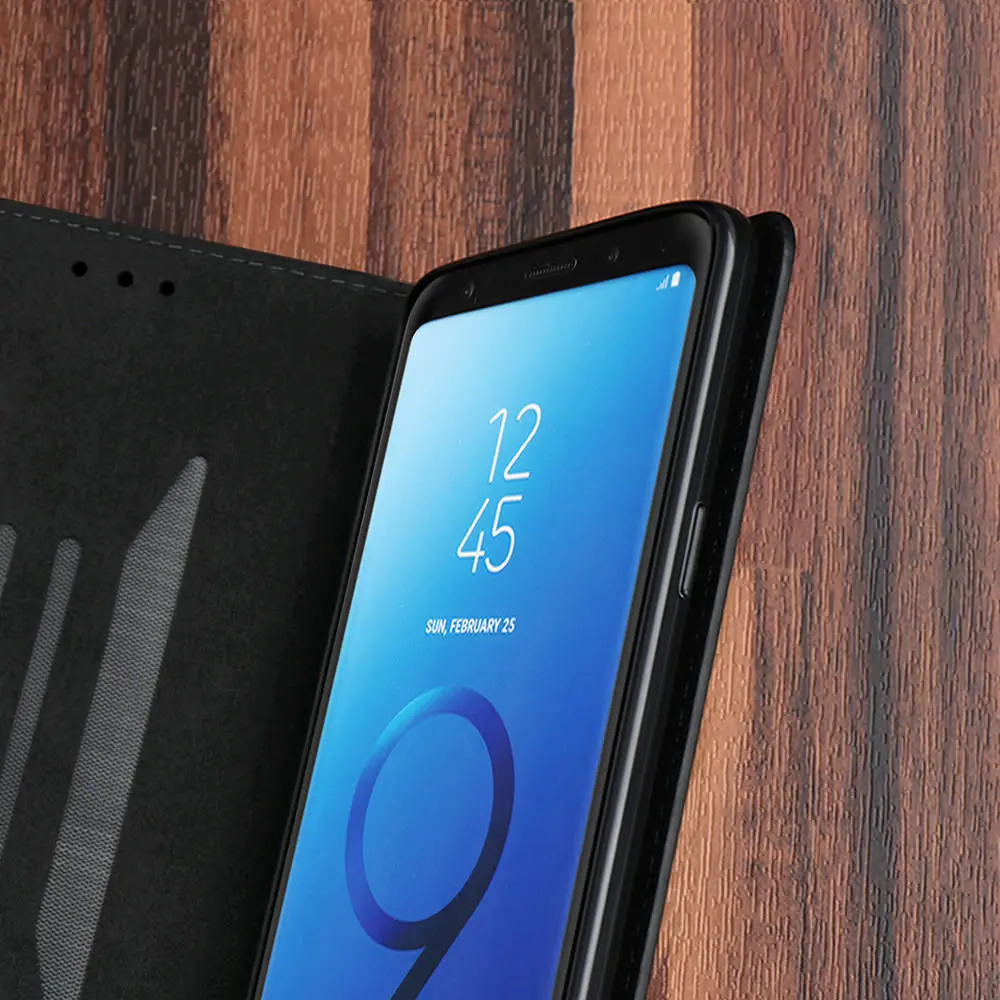 Магнитный флип-чехол-кошелек для samsung Note9 S5 NEO S6 S7 edge, кожаный чехол с подставкой для S10 S9 S8 Plus, тонкий чехол из волокна