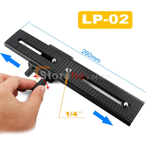 Fotomate LP-02 Высокое качество 200 мм Диапазон 2-полосный Макросъемка рельс фокусировки