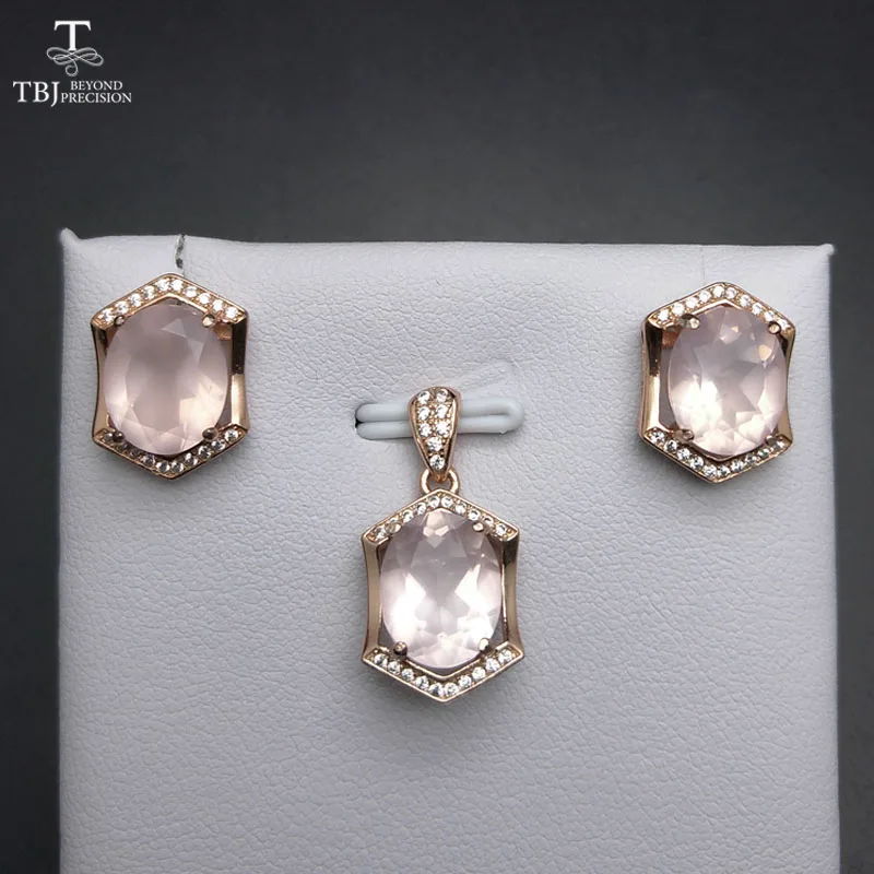 TBJ Регулируемая Свадебная подвеска серьги ювелирные украшения набор натуральный