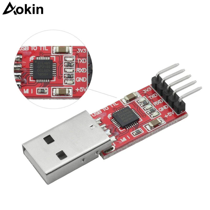 CP2102 модуль USB к TTL 2 0 Серийный Модуль UART STC загрузчик с 5 контактный кабель
