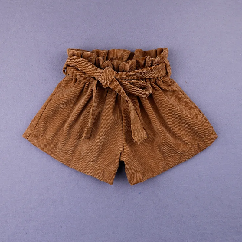 LHI86Brown Babyinstar/Новинка г.; Детские шорты ярких цветов; хлопковые детские шорты; детские брюки; повседневные высококачественные шорты для маленьких девочек - Цвет: LHI86Brown