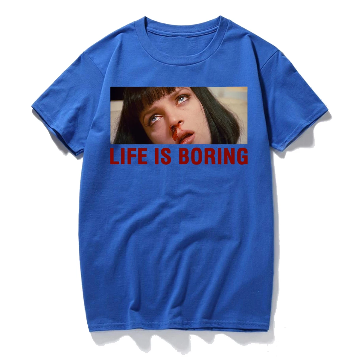 Pulp fiction Life Is Boring, Мужская футболка, хит, летние футболки в стиле хип-хоп из фильма, Harajuku, уличная одежда, брендовые хипстерские Топы в стиле панк, BZ061