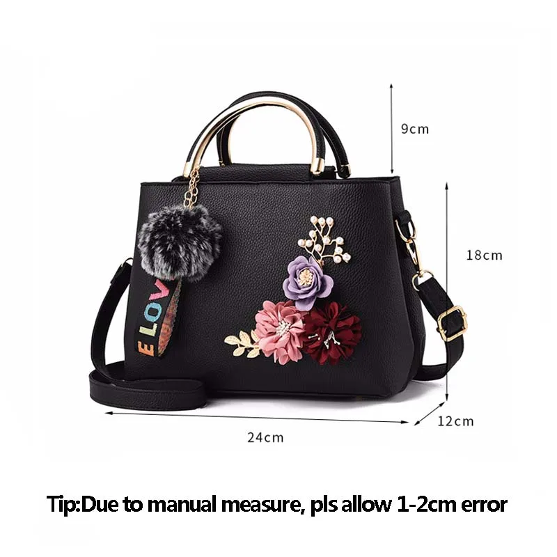 Цветная женская кожаная сумка тоут с цветочным рисунком маленькие женские сумки