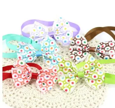 120 шт./лот оптовая продажа цветные галстуки бабочки для собак кошек ошейники