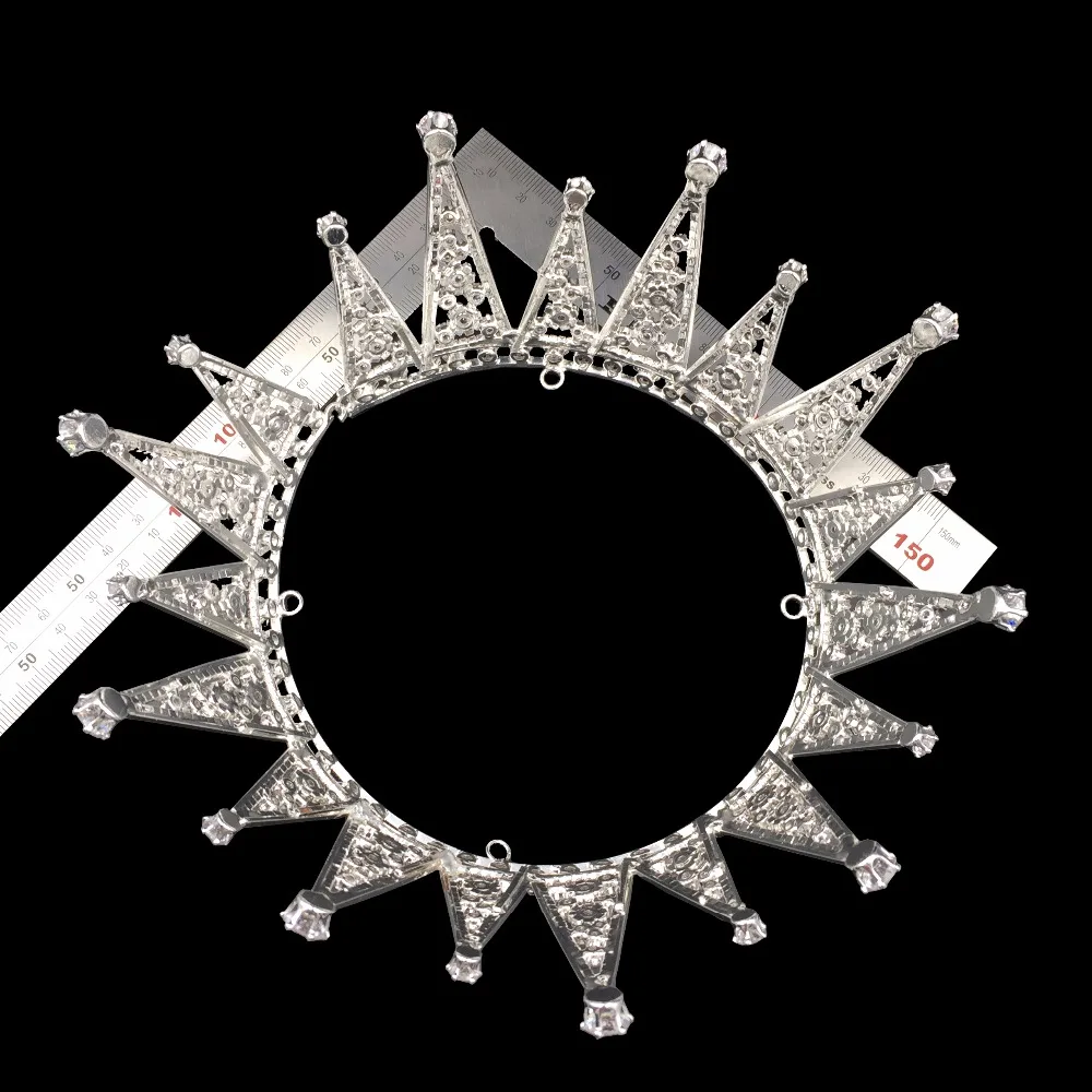 Hadiyana Elegent Crowns Large Size Zirconia Crystal Wave Wedding Bridal Tiaras Crown for Women Hair Accessories Box Pack BC3101 | Украшения