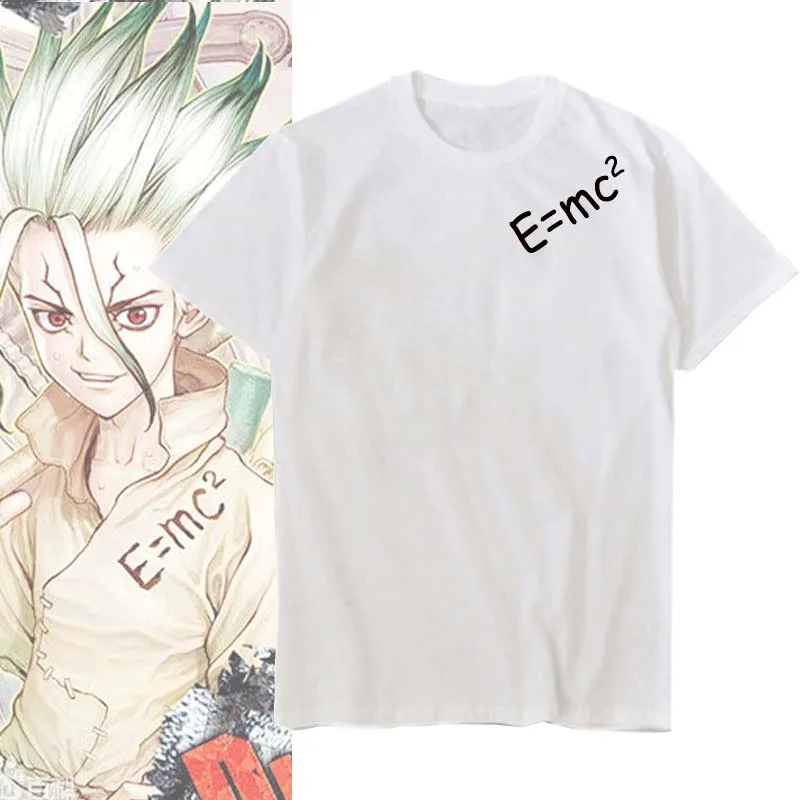 Футболка для косплея по мотивам аниме Dr.STONE топ с коротким рукавом из хлопка