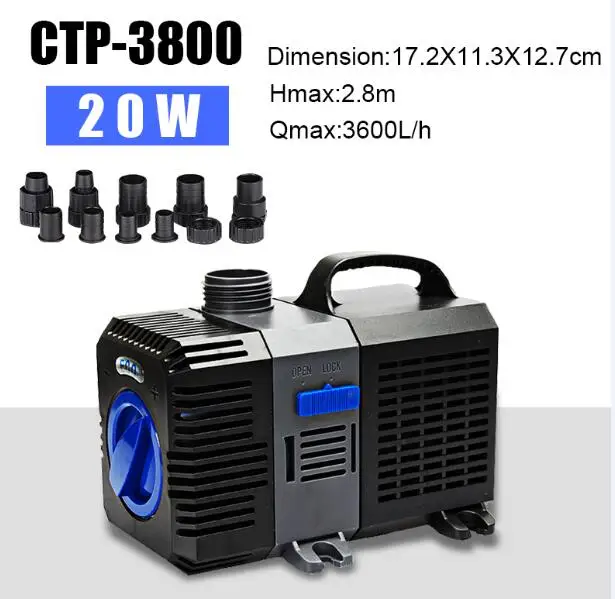 CTP-3800 CTP 2800-5800 высокий подъем насос для пруда кои Многофункциональный погружной насос для аквариума. Насос для аквариума VVVF, бытовой бесшумный насос - Цвет: CTP-3800