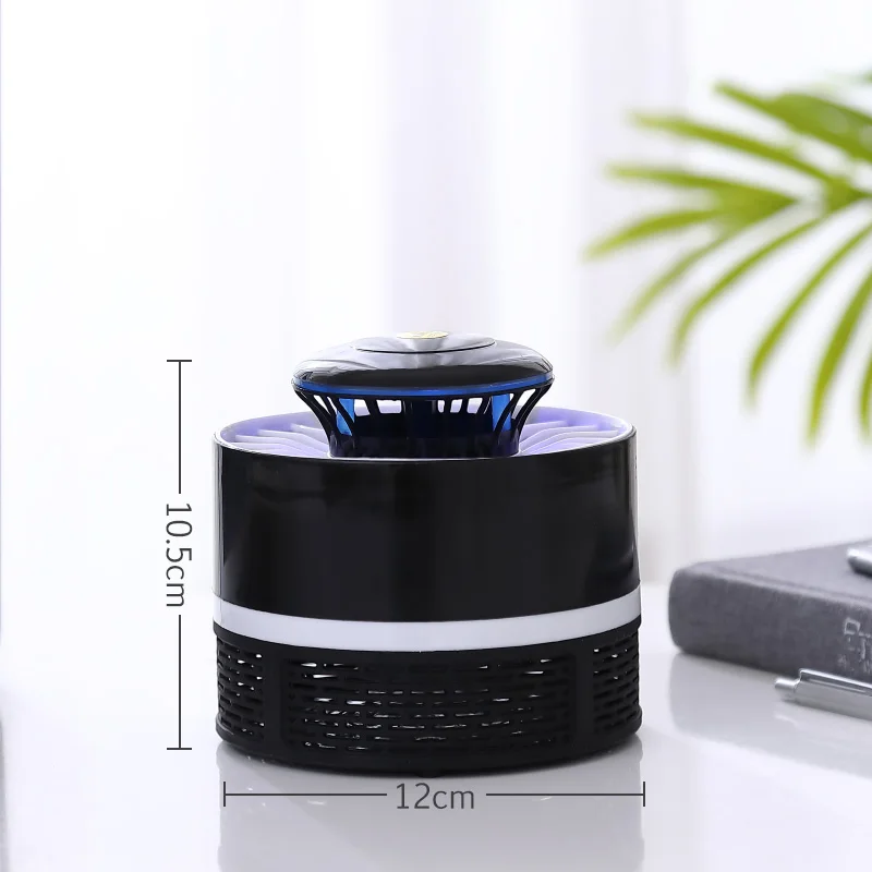 Противомоскитная лампа от комаров, электрическая USB ловушка для насекомых, летающая ловушка, антимоскитная лампа, светодиодный домашний Ночной светильник для гостиной, D-Gcm - Цвет: Black S