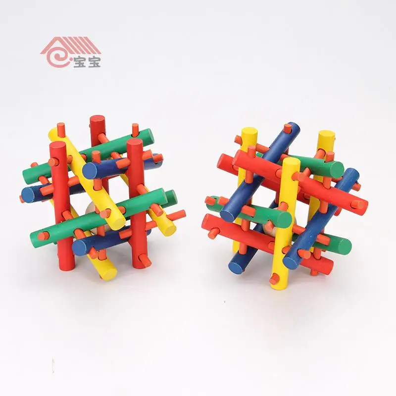 LQT15cw120004 wooden pet toy colorful rabbit hollow out ball | Дом и сад