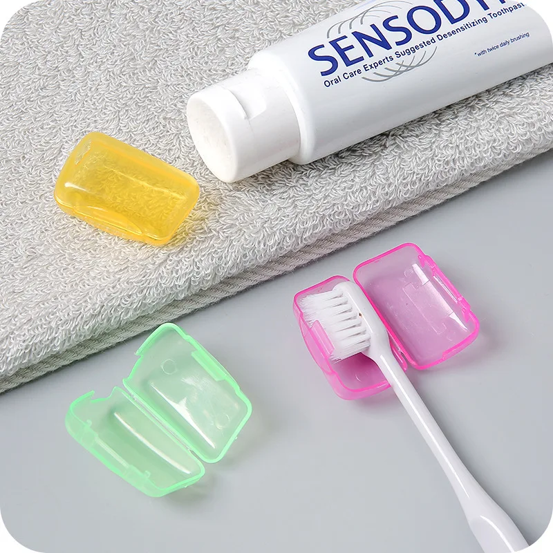 

FOURETAW Creative Wheat Straw Colour Outdoor Business Travel Portable Toothbrush Head Case Protector Box
