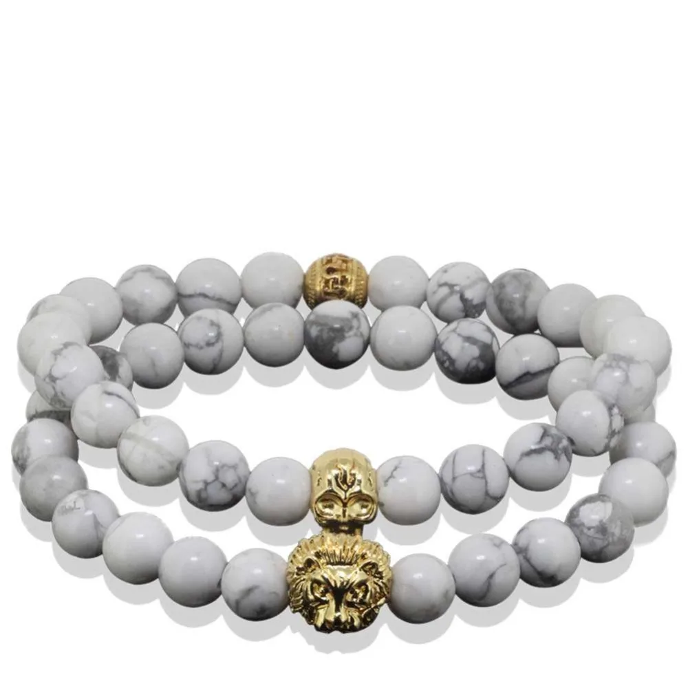 Браслет Будда из натурального камня Йога череп браслеты для мужчин и женщин