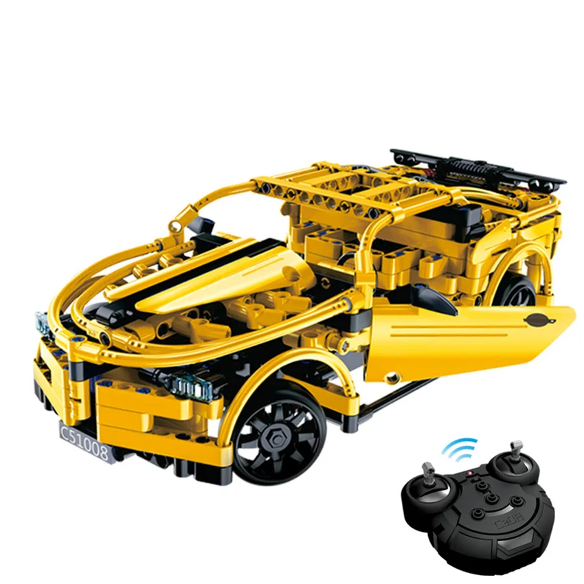 DIY RC машинка из конструктора модели наборы самоблокирующиеся кирпичи