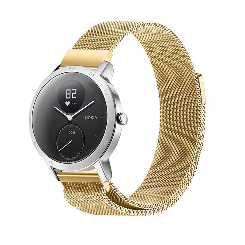Etmakit Stainless Steel Milanese Loop Quick Release Wrist Bands for Nokia Withings Bracelet HR Watchband Accessories | Электроника