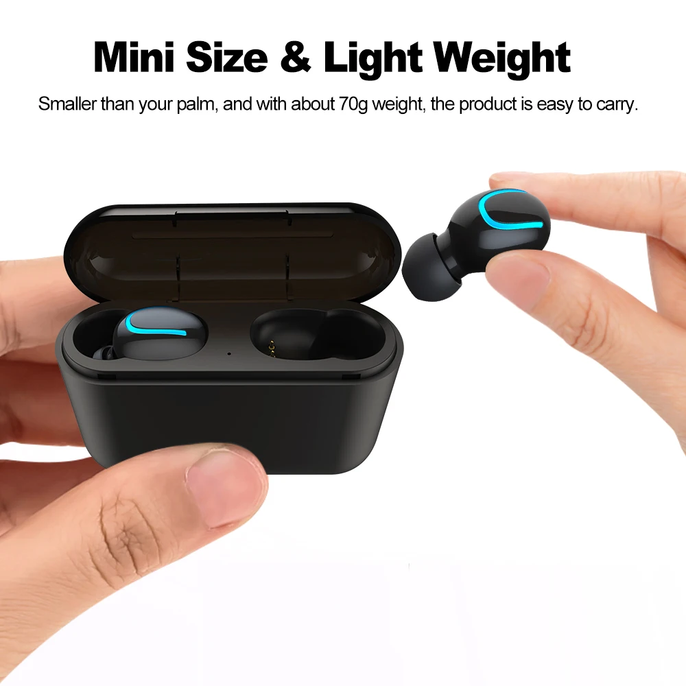 HBQ Q32 наушники вкладыши TWS Bluetooth 5 0 1500 мАч зарядным устройством Аварийная зарядка