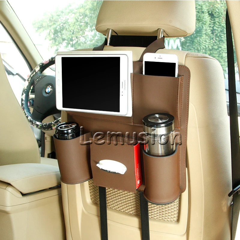 1X Автомобильная сумка для хранения на заднее сиденье Кожаный Автомобильный