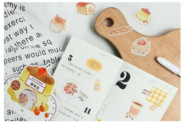 Сладкая Серия времени Bullet Journal декоративные наклейки Скрапбукинг палочка этикетка дневник канцелярский альбом еда клубника наклейки