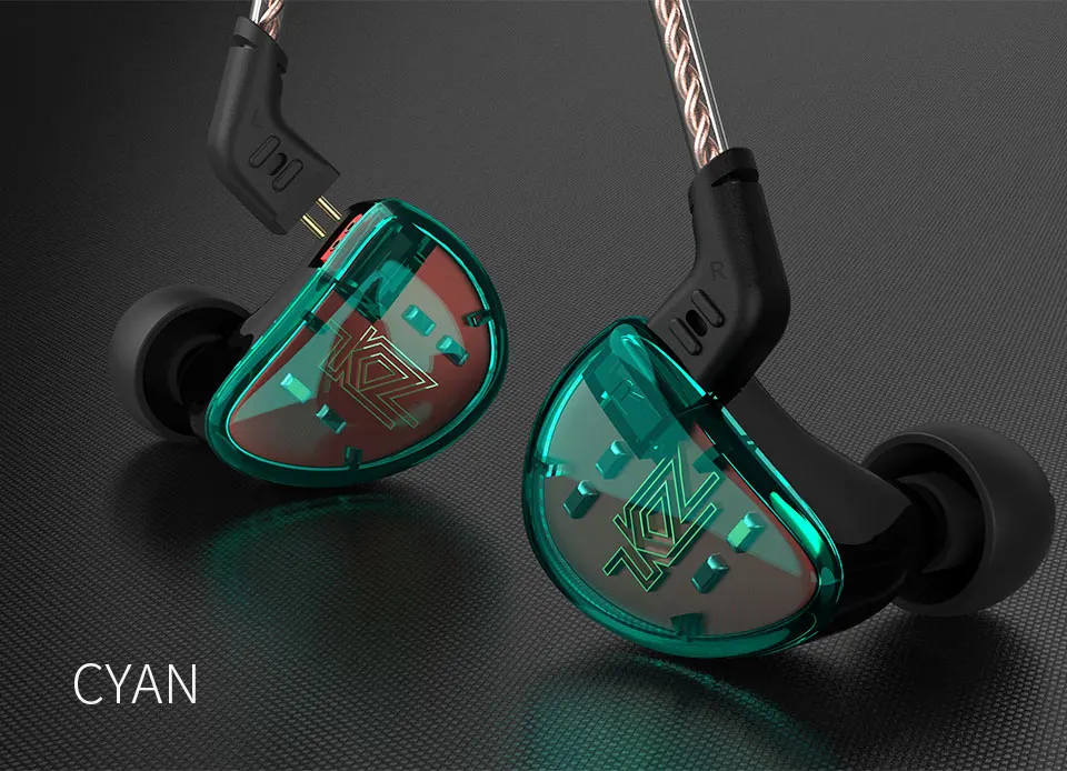 KZ AS10 5BA наушники с сбалансированным арматурным динамиком, HIFI наушники-вкладыши, спортивные наушники с шумоподавлением, басовые наушники