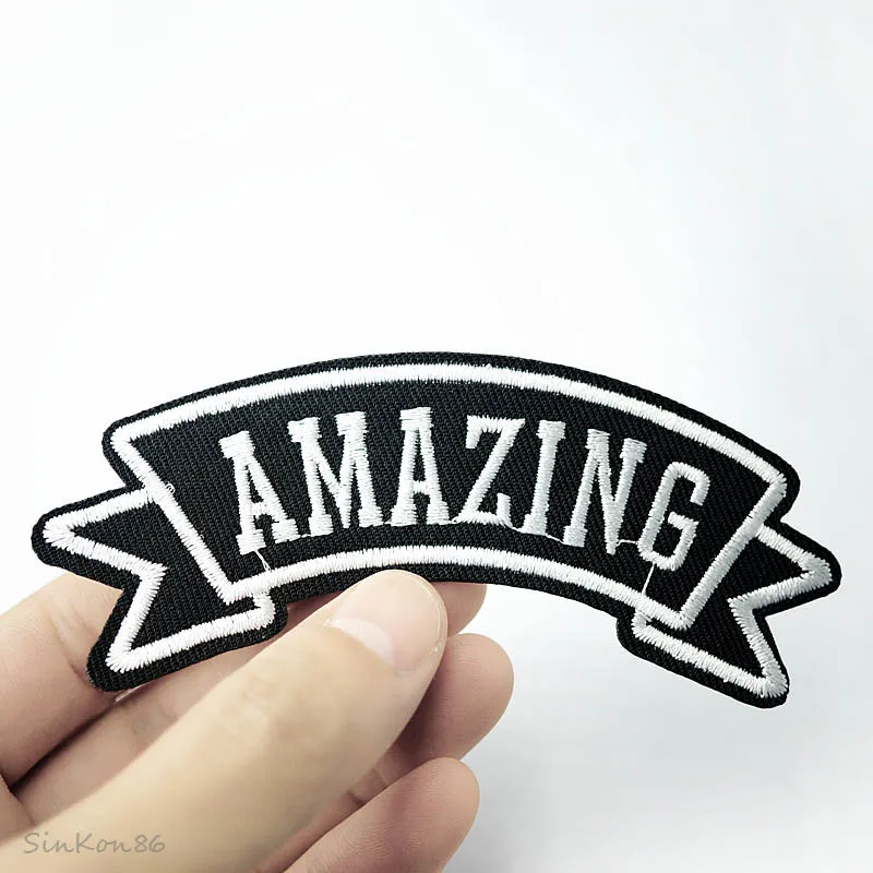 AMAZING 10.5x3.5cm DIY Badge Patches Clothing Cartoon Patch Fabric Sewing Embroidered Applique for Jacket Jeans Badges | Дом и сад