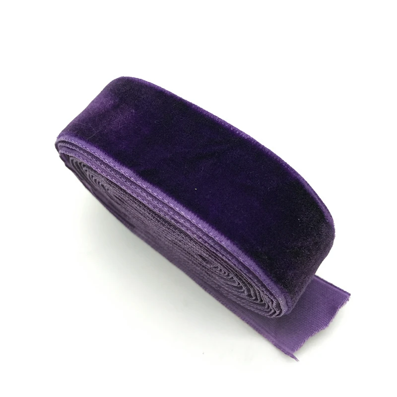 3 ярдов/партия, 1 дюйм, 25 мм, мягкая бархатная лента, повязка на голову, заколки, бант, свадебное, Рождественское украшение - Цвет: Purple
