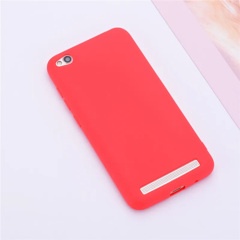 Силиконовый чехол для Fundas Xiaomi Redmi 5A, чехол из мягкого ТПУ, цветная матовая задняя крышка для Xiaomi Redmi 5A, кожаный чехол, чехлы для мобильных телефонов